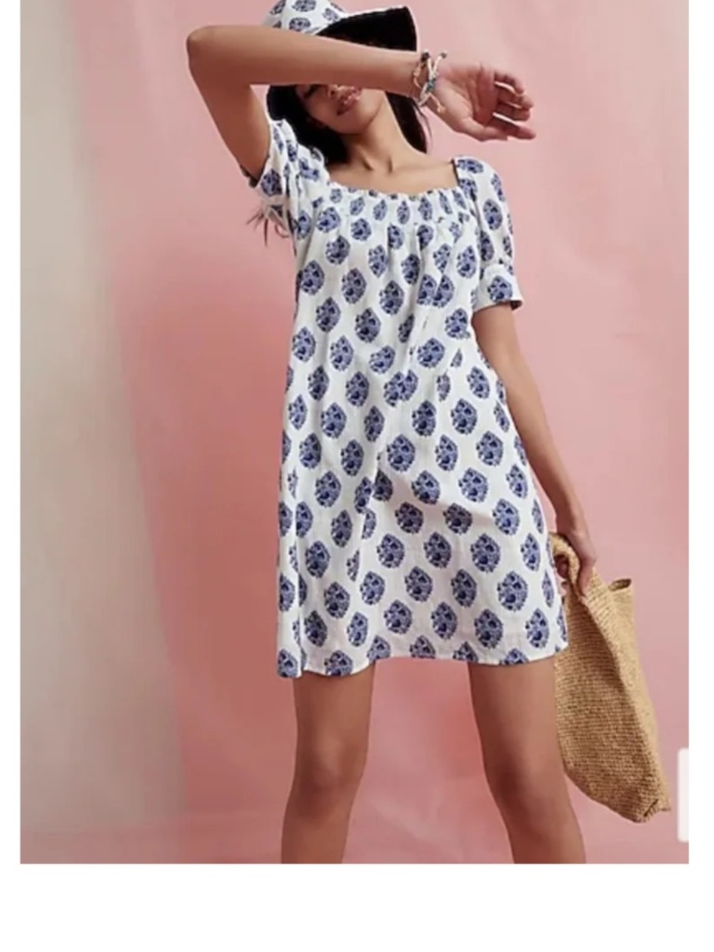 J.Crew Afternoon Dress in gathered floral block print